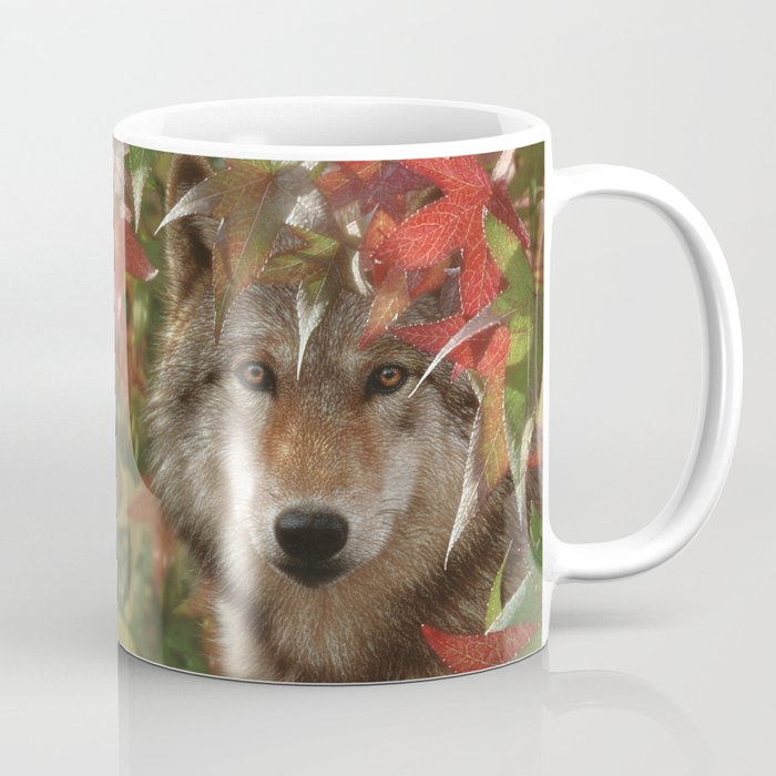 Wolf - Autumn Encounter Coffee Mug