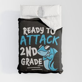 Ready To Attack 2nd Grade Shark Comforter