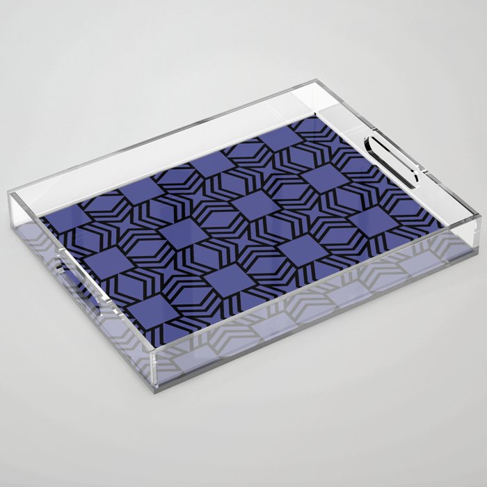 Black and Purple Star Square Shape Pattern Pairs DE 2022 Popular Color Beaded Blue DE5909 Acrylic Tray