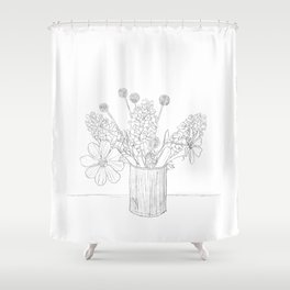  Spring Line Mood  Shower Curtain