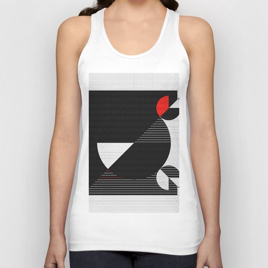 Black and white meets red Version 22 Unisex Tank Top