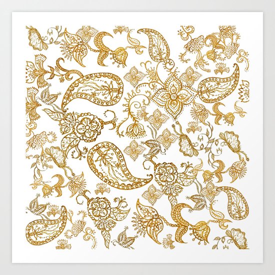 India henna pattern Art Print