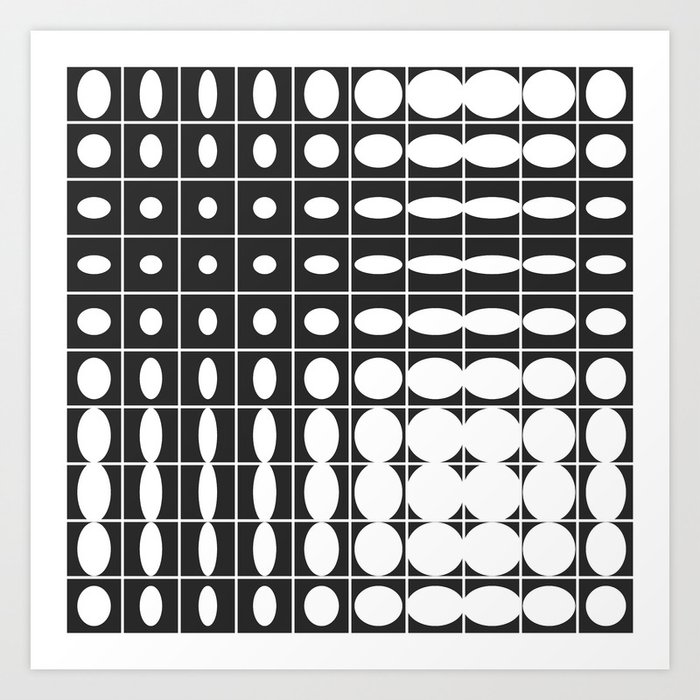 Grid Studies 19_104 | Minimal Geometric Art Art Print