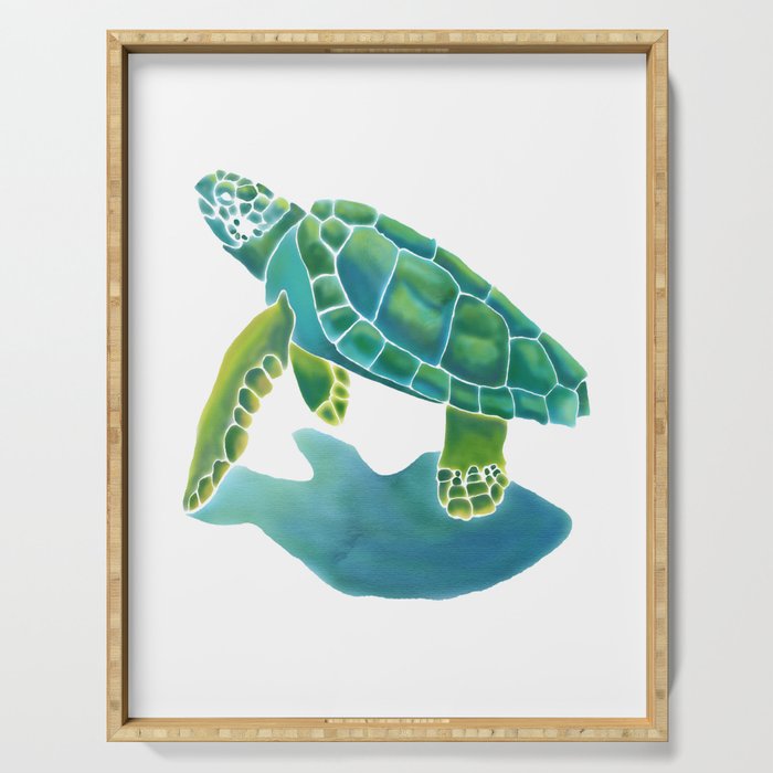 Illustration - Watercolor Turtle Serving Tray