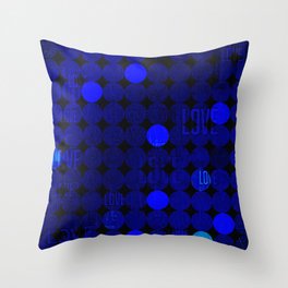 Blue love Throw Pillow
