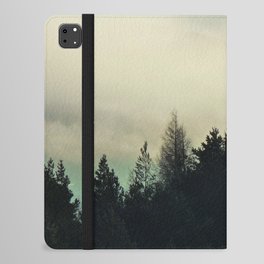 Misty Pine Tree Mountain Perspective iPad Folio Case