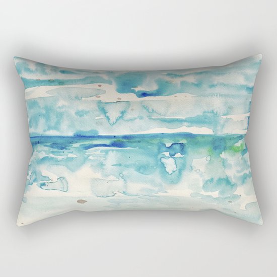 Miami Beach Watercolor #6 Rectangular Pillow