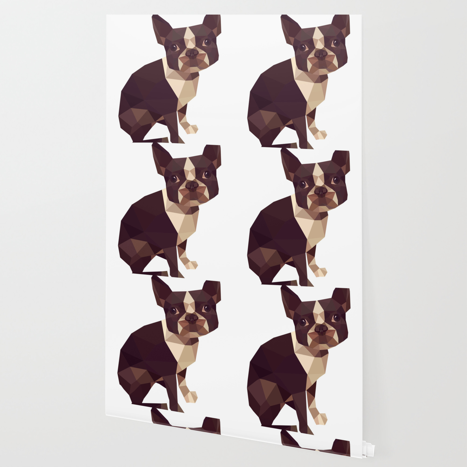 Low Polygon Boston Terrier Wallpaper By Jasonnip Society6
