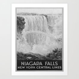 retro vintage Niagara Falls poster Art Print | Amerique, Railwayana, Faelle, Eisenbahn, Digital, Usa, Railfan, Newyork, Niagara, Graphicdesign 