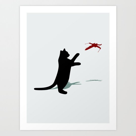 Cat and X-Wing Art Print