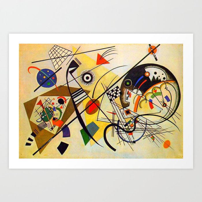 Wassily Kandinsky Transverse Line, colorful  Art Print