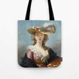 Self Portrait in a Straw Hat, Elisabeth Louise Vigee Le Brun, 1782 Tote Bag