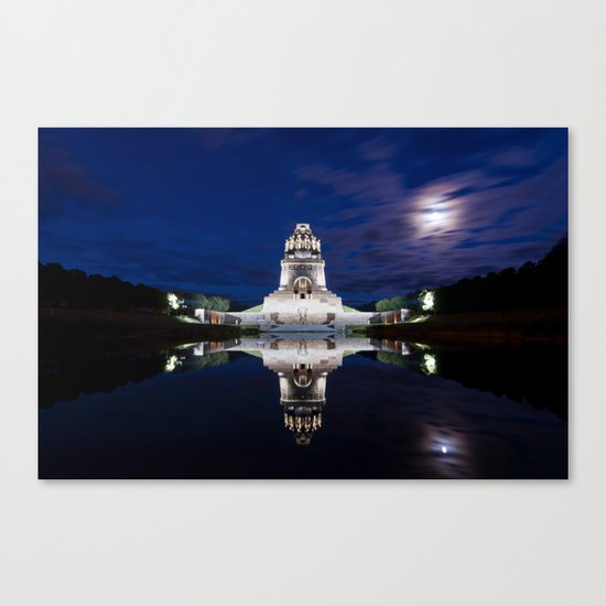 Monument of Battles of Nations- Germany - blue hour Canvas Print