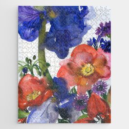 colorful bouquet: iris Jigsaw Puzzle