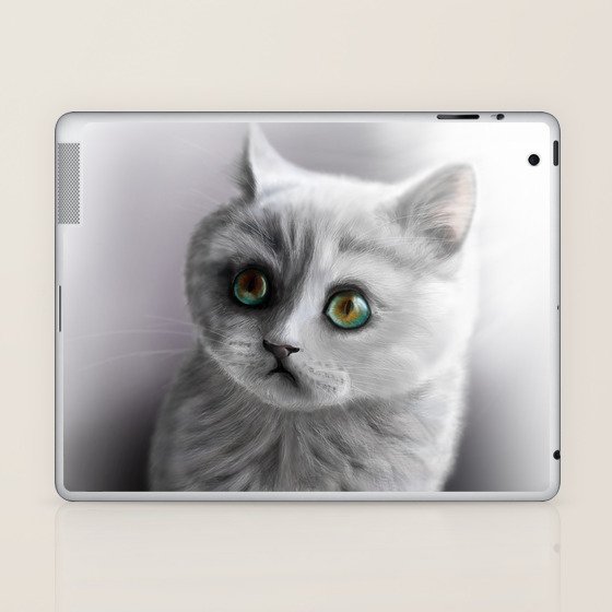British Shorthair Kitten Agat Laptop Ipad Skin By Agatmarek