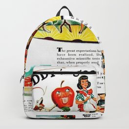 1946 Vintage 'DDT is good for me!' outrageous 'environmental friendly' orignal poster advertisement Backpack