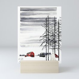 Red Barn Mini Art Print