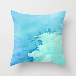 Caribbean Island Vacation Pattern Print with Light Uplifting Colors Throw Pillow