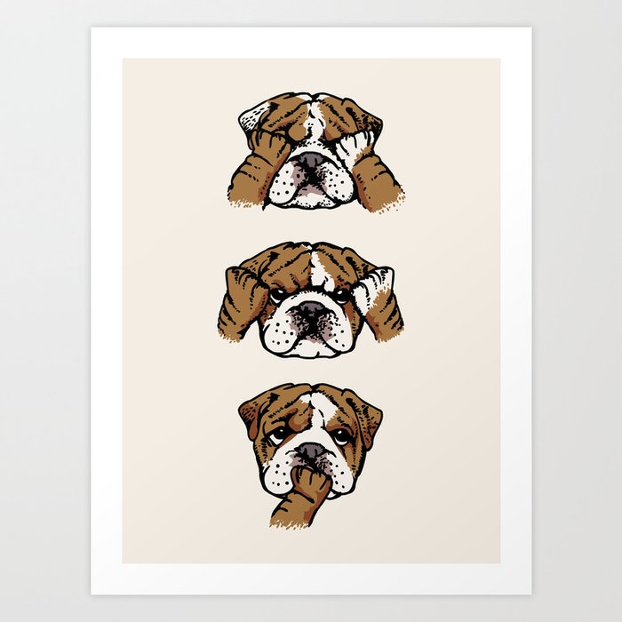 Society6★置き時計・掛け時計★No Evil Pug by Huebucket No Evil English Bulldog Comforter by Huebucket | Society6