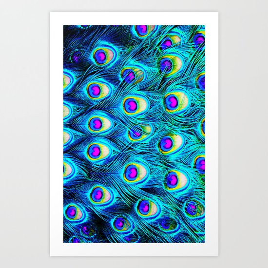 peacock feathers - for iphone - Art Print