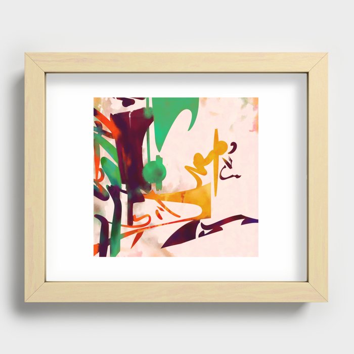 Abstract Spray Recessed Framed Print