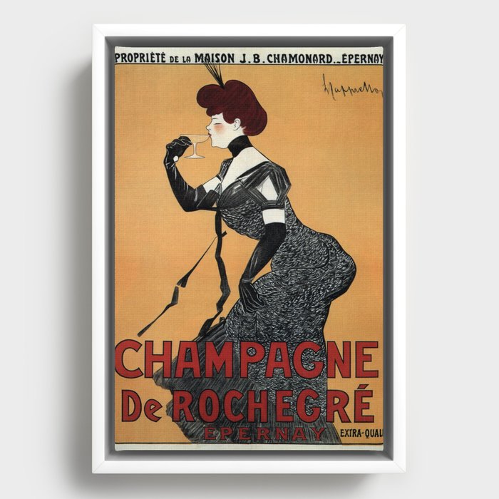 Vintage poster - Champagne De Rochegre Framed Canvas