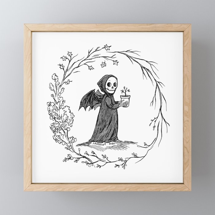 Circle of Life Grim Reaper Framed Mini Art Print