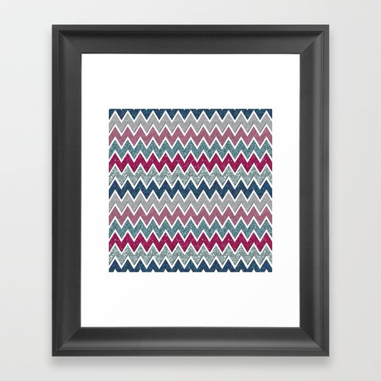 glitter chevron Framed Art Print