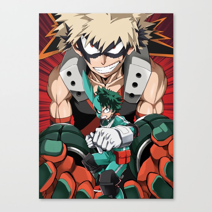My Hero Academia Deku Vs Bakugou Art Print Canvas Print By Atami Chan Society6
