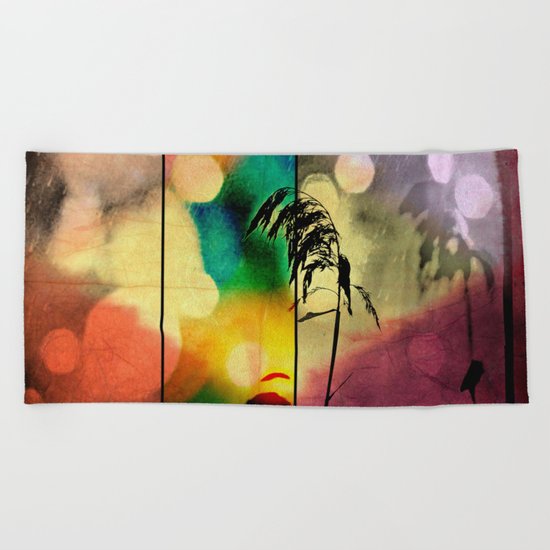 Rainbow Grass Diamond Beach Towel