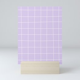 Hand Drawn Grid Lavender Mini Art Print