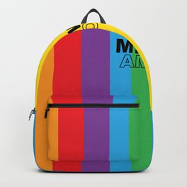 65 MCMLXV LGBT Mismo Amor Rainbow Stripe Pattern Backpack