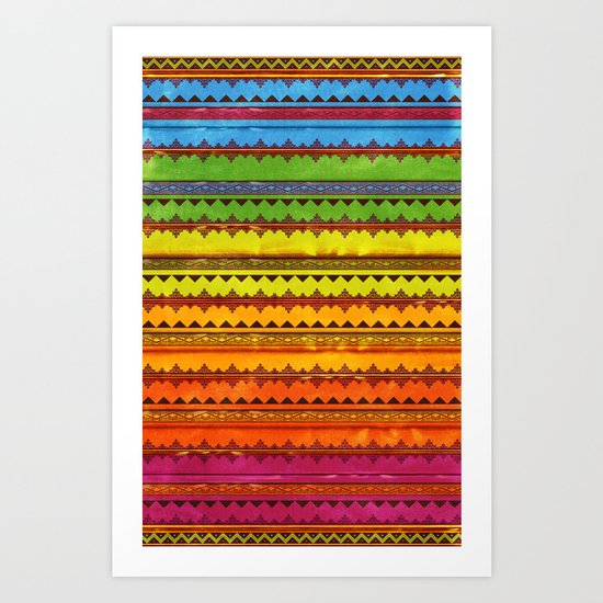 Hippie Style Pattern Art Print