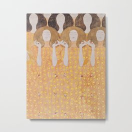 Gustav Klimt - Choir of Angels (Chor Der Paradiesengel) Metal Print | Oil, Chor, Frieze, Klimt, Gustav, Painting, Engel, Choir, Angels, Impressionism 