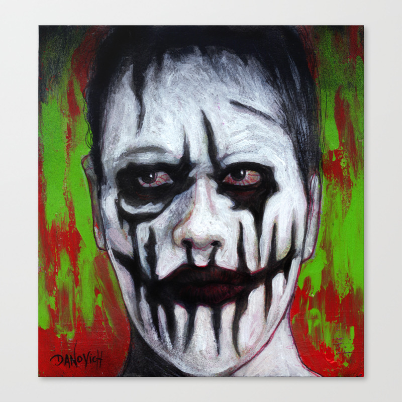 Portrait Face Painted Ghoul Canvas Print By Lendanovich Society6