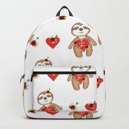 Sloth bear valentines Backpack | Gift, Slothbear, Love, Valentines, Valentinessloth, Couple, Valentinesbear, Slothlovers, Painting, Sloth 