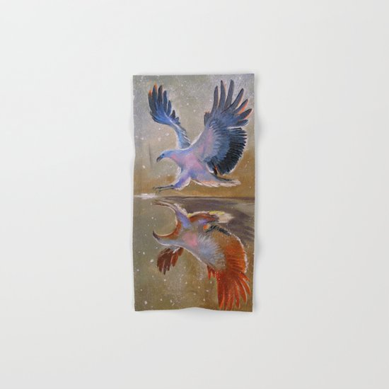 eagle hunting Hand & Bath Towel