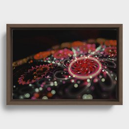 Microscopic V - Glitter Framed Canvas
