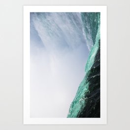 Edge of Waterfall | Water | Turquoise Water | Minimalism | Clear-water Art Print
