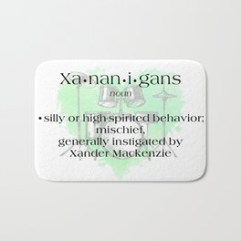 Xananigans Bath Mat | Graphicdesign, Xananigans, Xander, Annemercier, Rockstars 