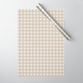 Gingham Cloth / Beige Checks Wrapping Paper