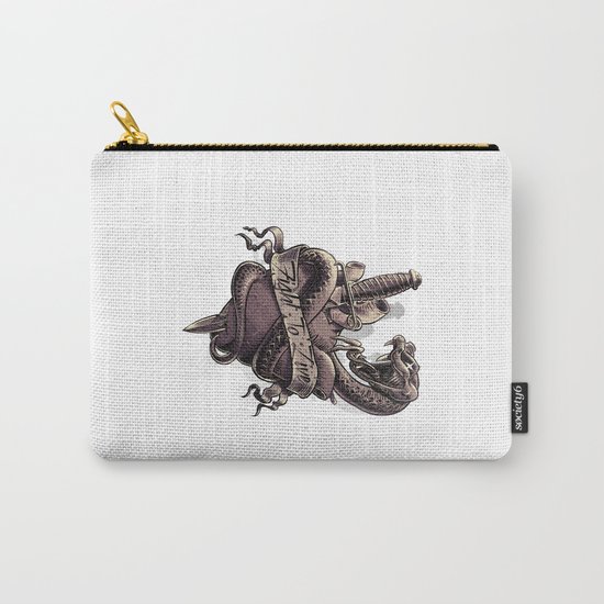 Fight To Live. Snake Heart and Dagger Carry-All Pouch