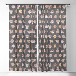 Sparrow - dark Sheer Curtain