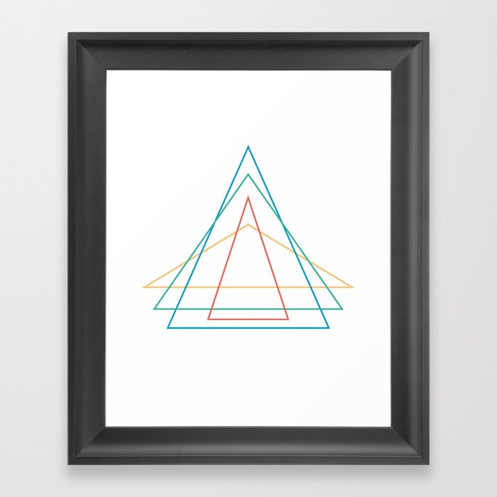 4 triangles Framed Art Print