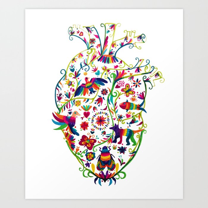 mexican heart Art Print
