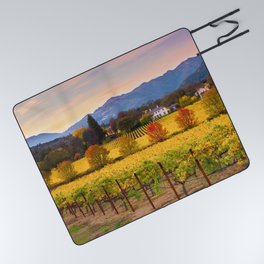Napa Valley Autumn Sunset Picnic Blanket