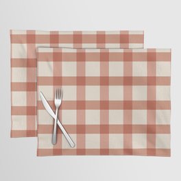Terracotta Gingham Check Placemat