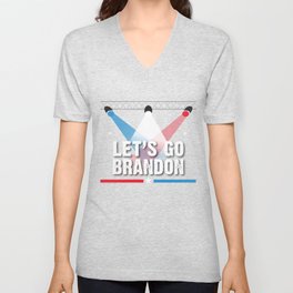 Let's Go Brandon Spot Light V Neck T Shirt