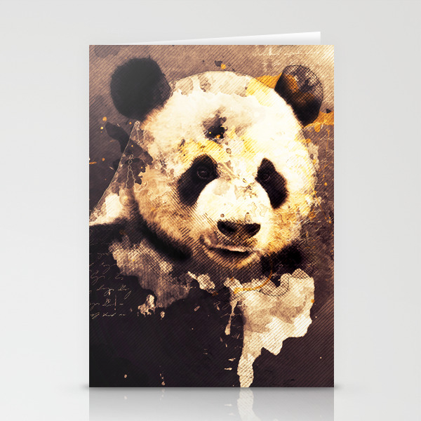 Panda Painting Abstract Art Bears Black And White Animals