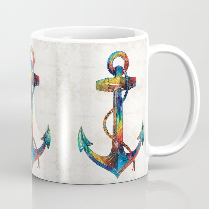 Nautical Anchor Art - Anchors Aweigh - By Sharon Cummings Coffee Mug